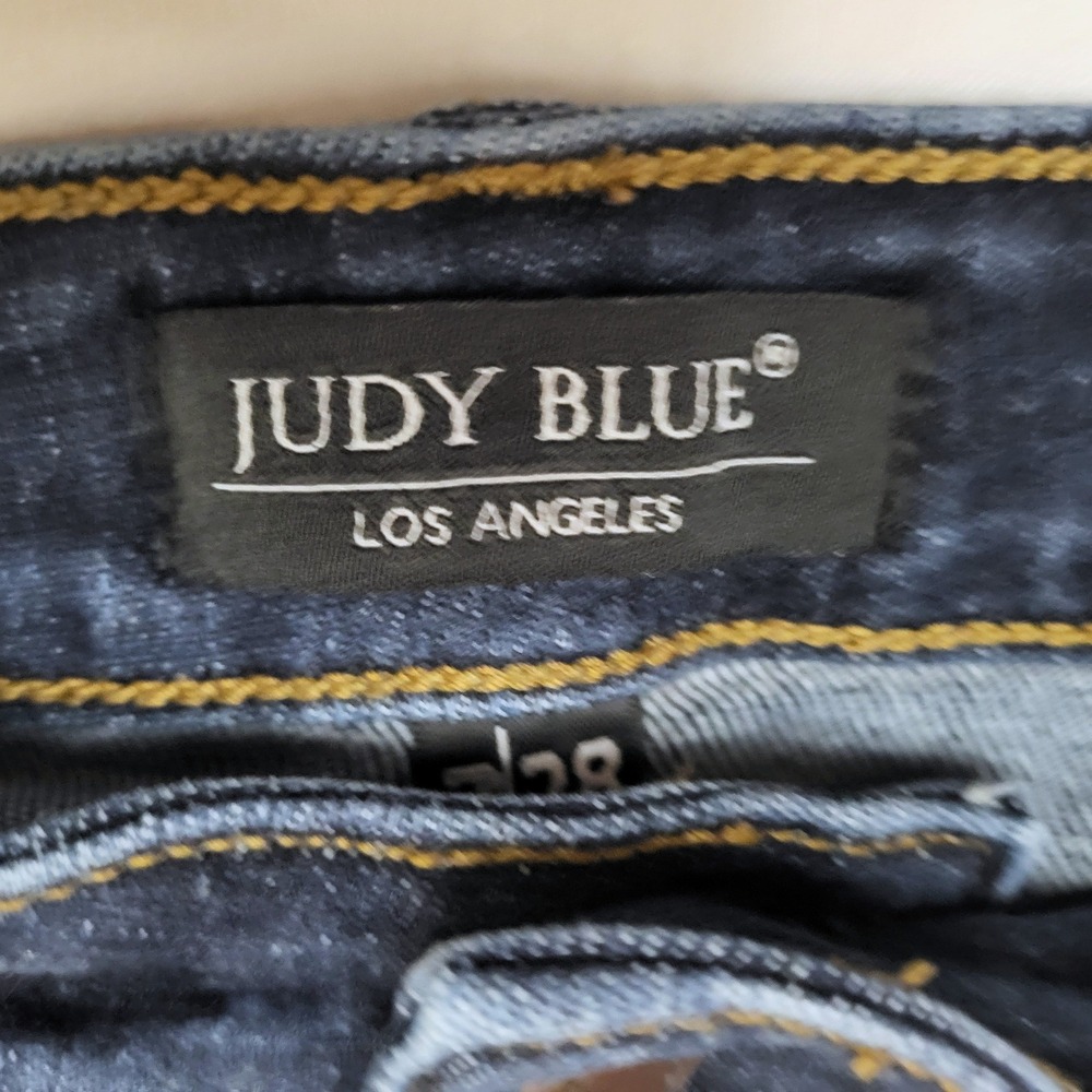 Judy Blue Joanne Skinny Fit Dark Indigo Wash Mid Rise Denim Stretch Jeans 8 / 28 - Picture 7 of 12